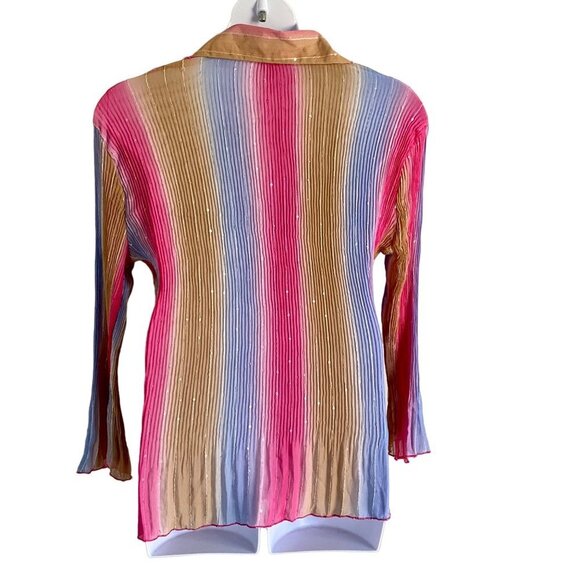 Bam Bu Women's Striped Button Up Top Size 48 XL to 2XL NEW NWT - Picture 6 of 10